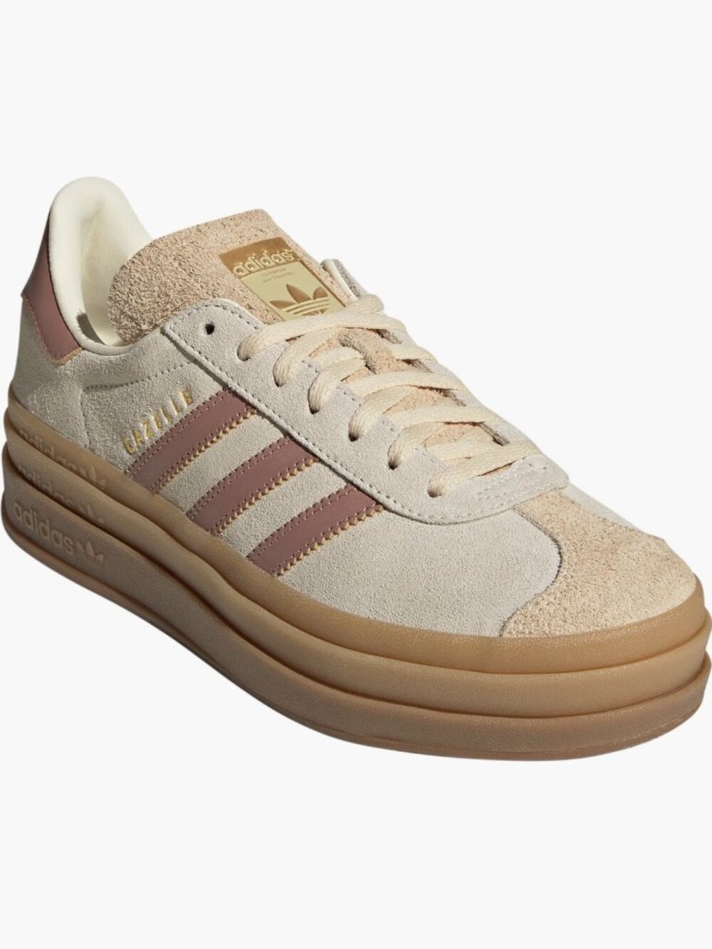 adidas Originals Gazelle Bold Platform Sneaker Cream White / Clay / Sand | W6